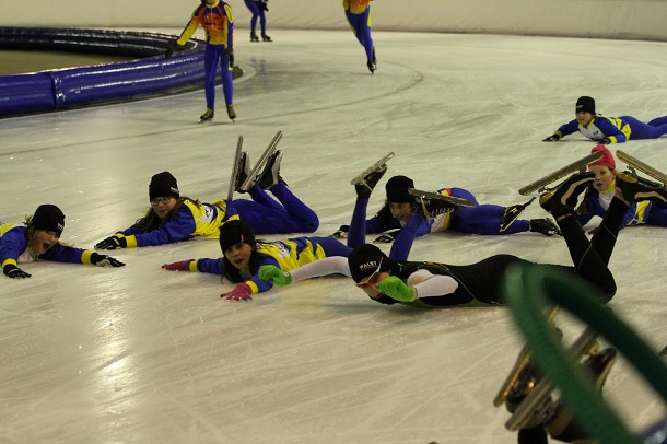 Laatste schaatstraining van het seizoen