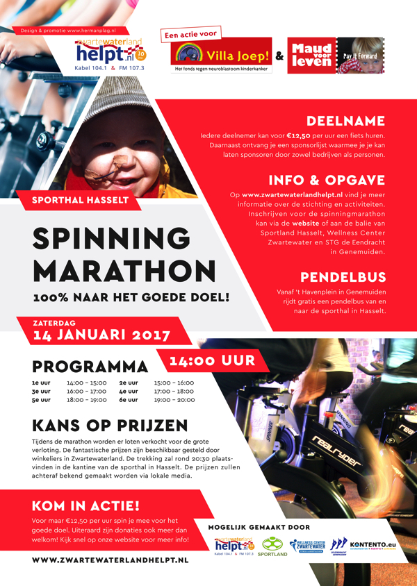 Geef je nu nog op voor de spinningmarathon!