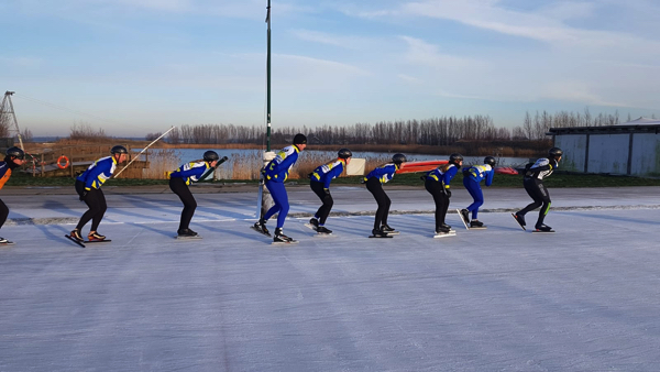 Mooie schaatsochtend op Flevonice