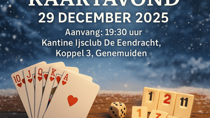 Jaarlijkse kaartavond 29 december 2025